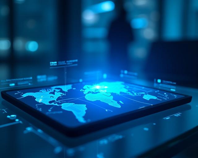 Global logistics tracking interface display